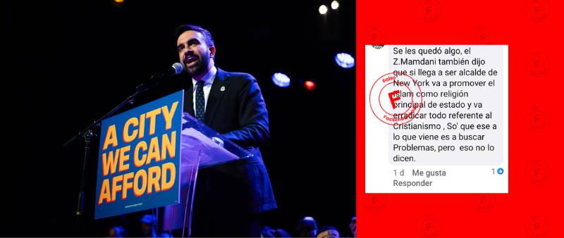 No, Zohran Mamdani no dijo que va a promover el islam como religión oficial de Nueva York