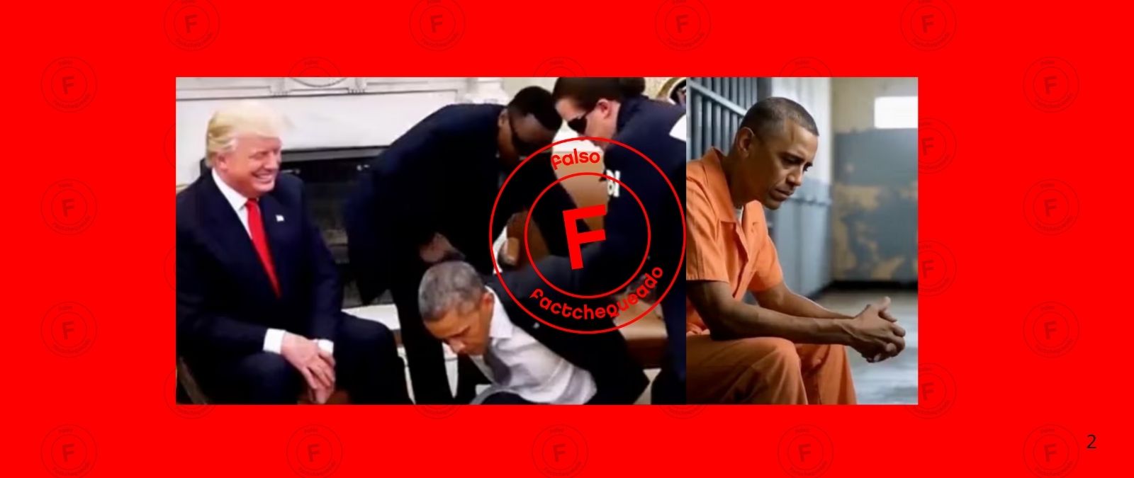 Donald Trump difunde varios contenidos falsos en una campaña contra Barack Obama: no fue arrestado por el FBI ni lo persigue la policía