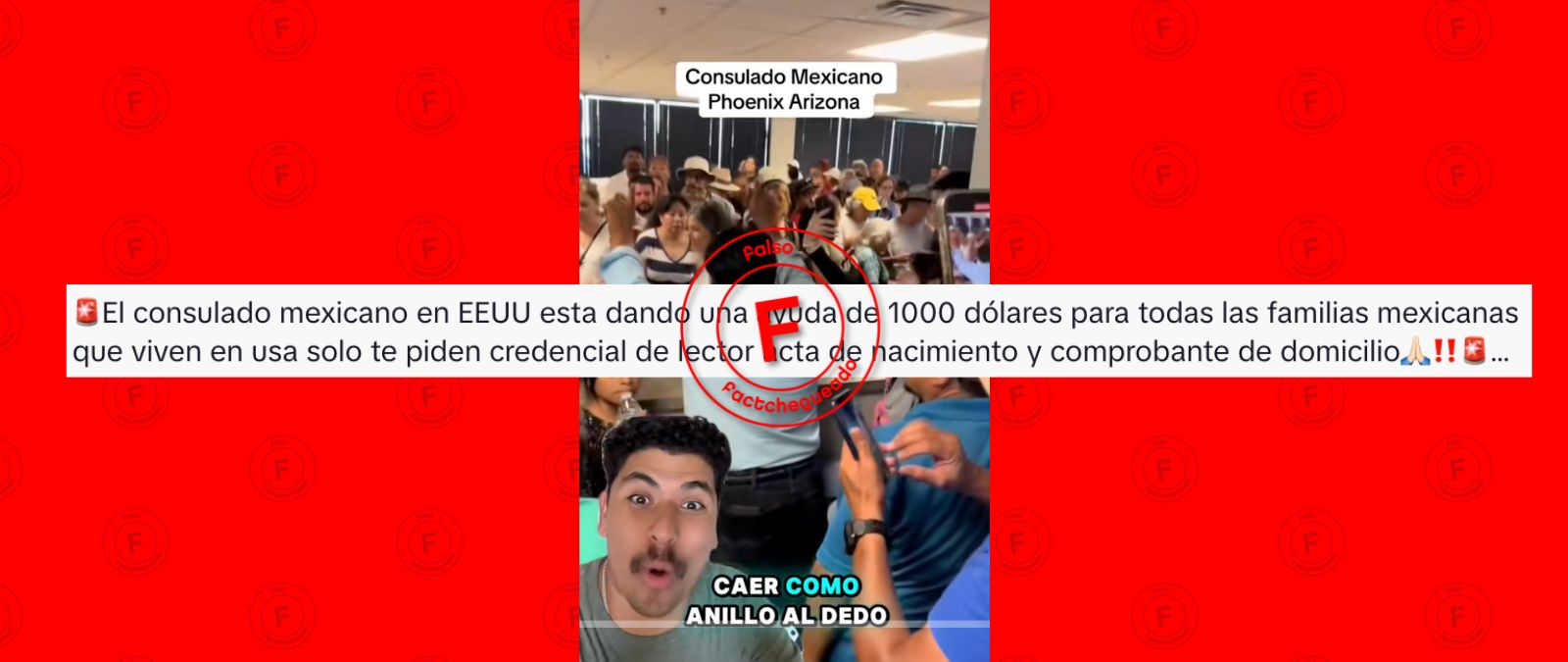 No, el consulado de México en Phoenix no está entregando una ayuda de $1,000 “para todas las familias mexicanas” que viven en Estados Unidos