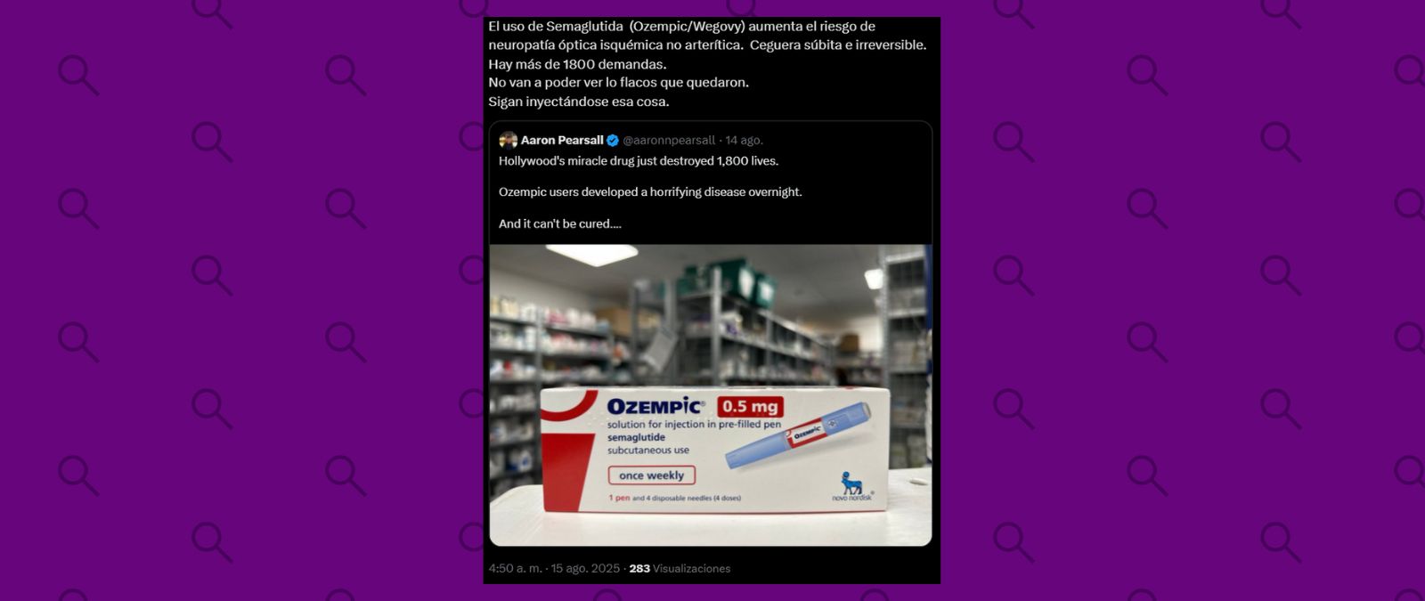 Qué sabemos sobre el Ozempic y sus posibles efectos en la demencia y la ceguera