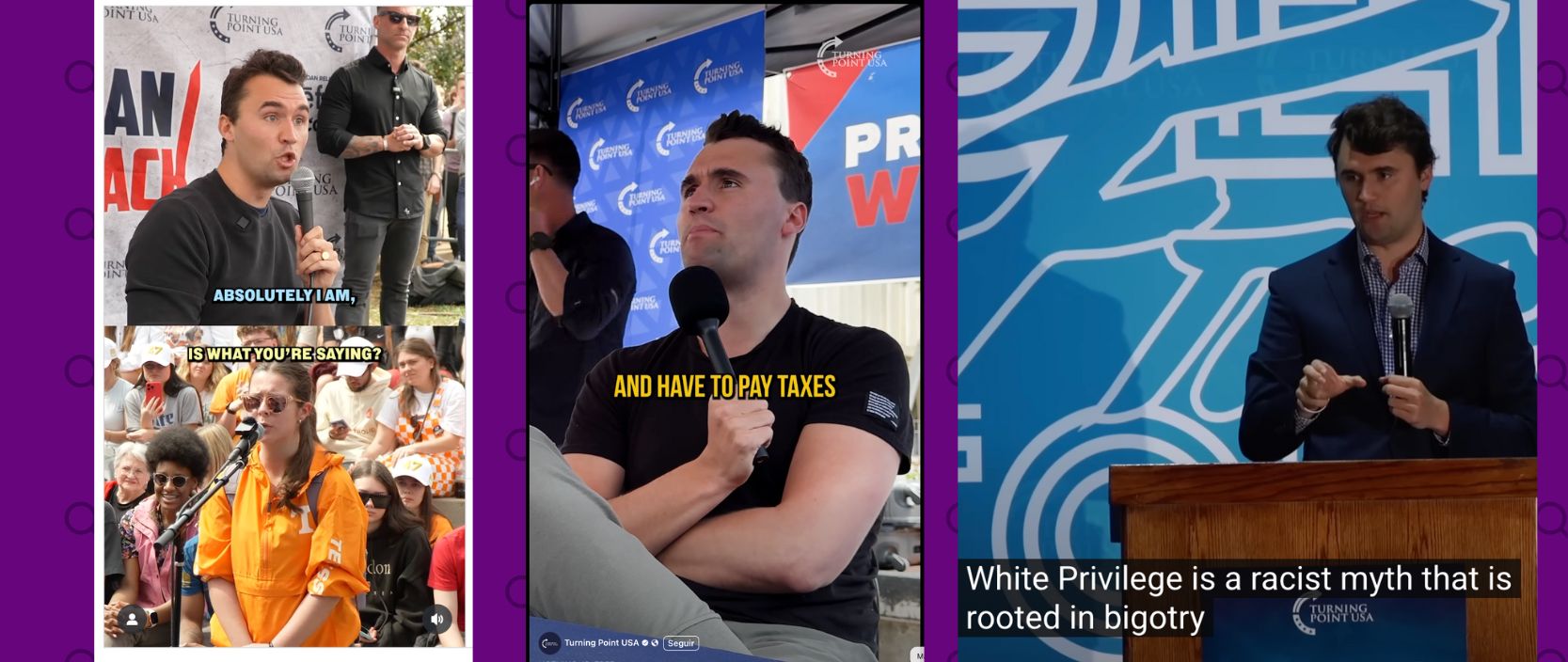 Declaraciones de Charlie Kirk que resumen su ideología