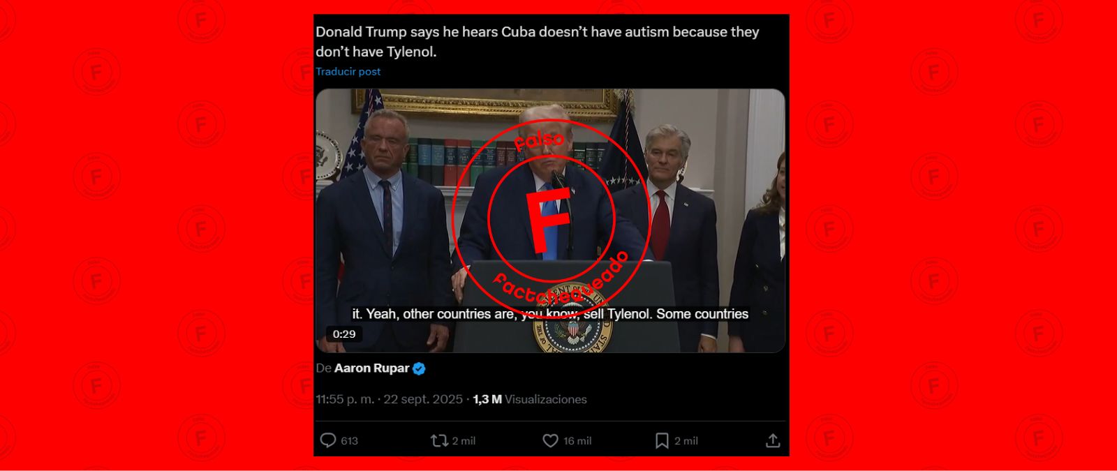 No, no es verdad que en Cuba “prácticamente no hay autismo”, como dijo Trump