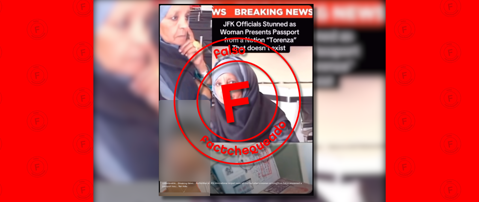 Es falso que una mujer con pasaporte de “Torenza” haya llegado al aeropuerto JFK