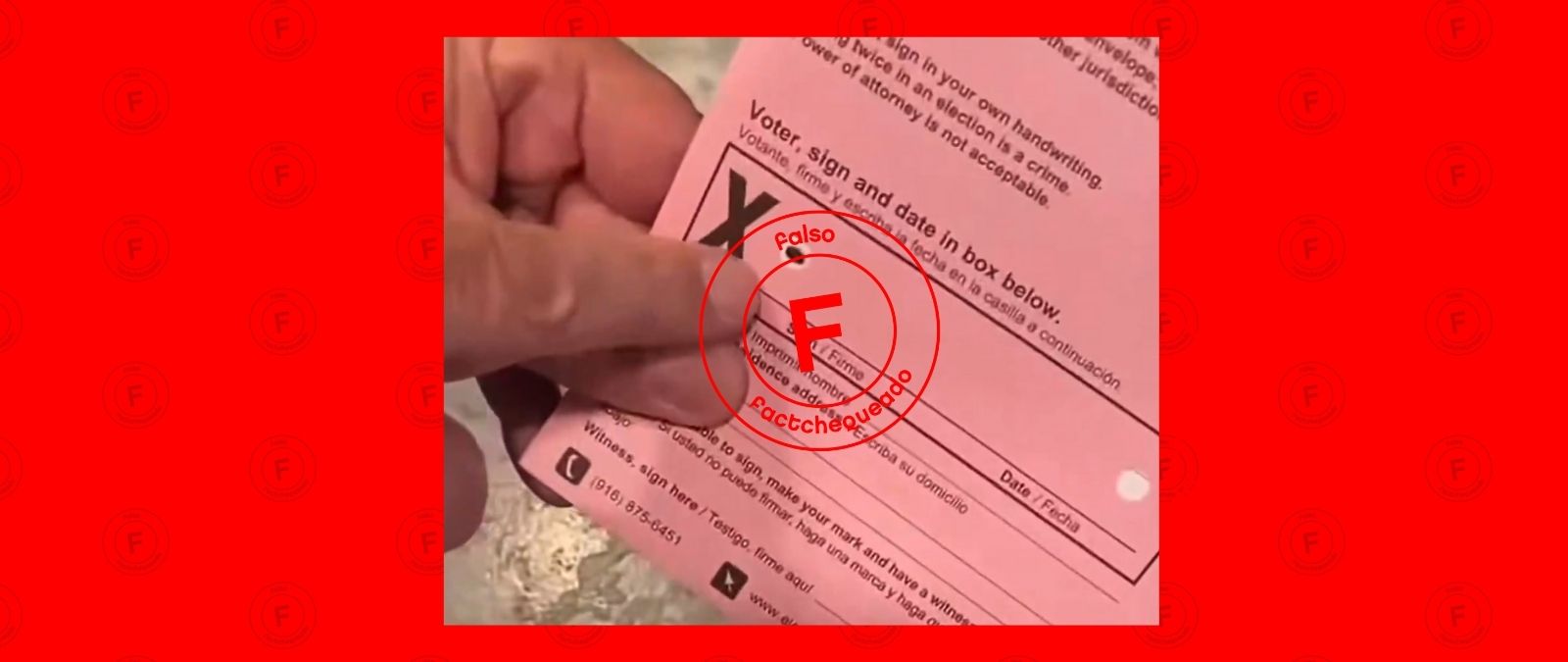 No, los agujeros en los sobres de votación para la consulta sobre la Proposición 50 en California no son para ver la opción escogida