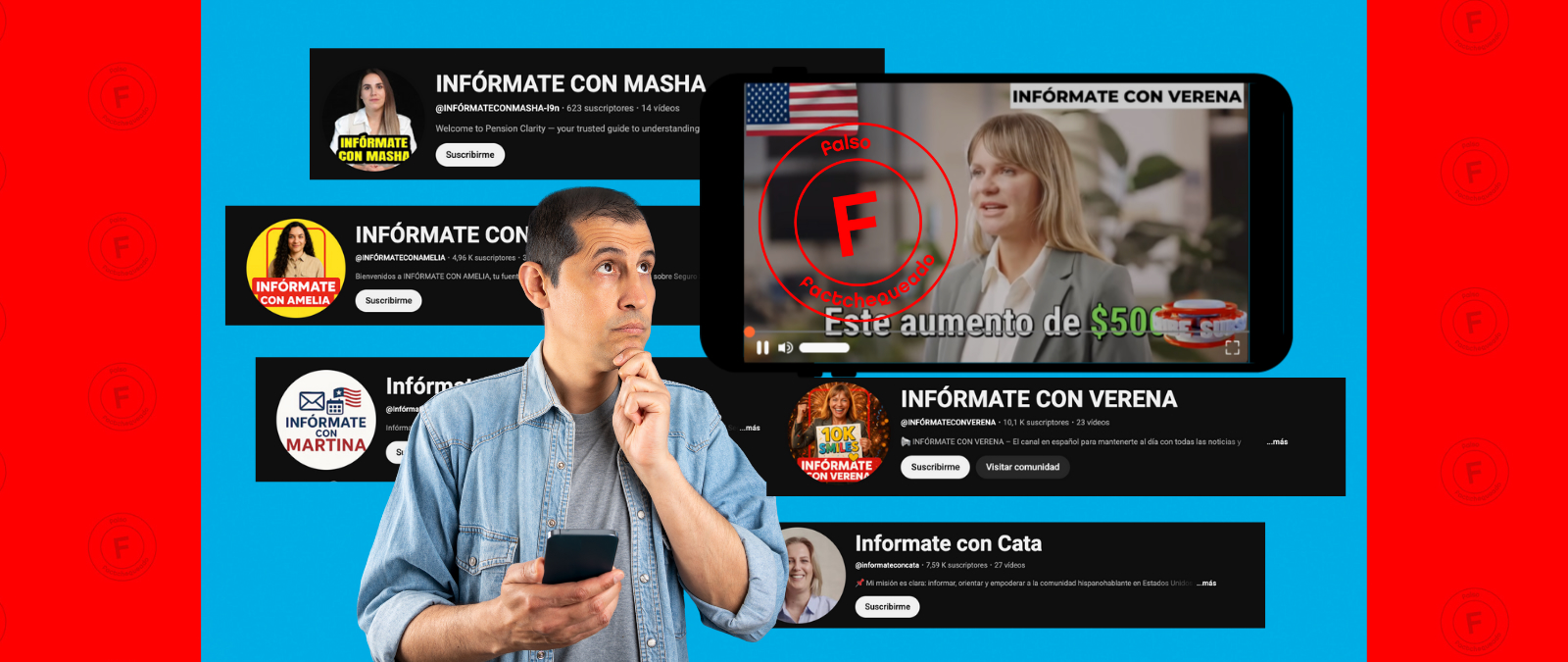 No, los beneficios del Seguro Social no tuvieron un aumento mensual de 500 dólares; es una desinformación compartida por un avatar IA