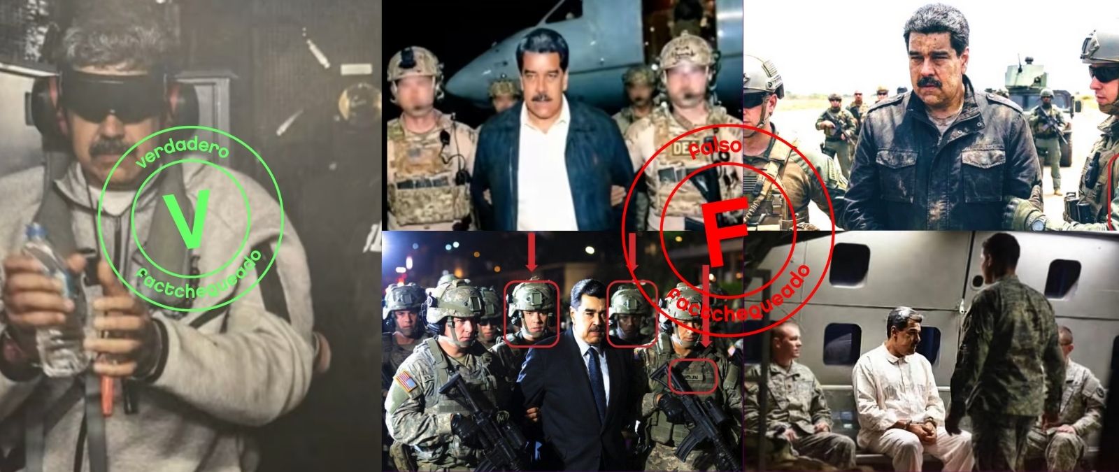 Desinformaciones e imágenes sacadas de contexto sobre el ataque de Estados Unidos a Venezuela y la detención de Nicolás Maduro