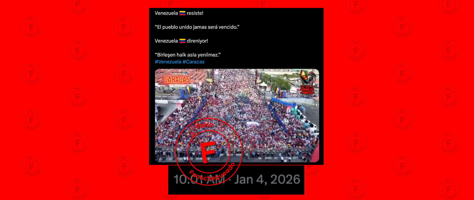 No, este video de una protesta masiva en Caracas no es actual: circula desde al menos julio de 2024