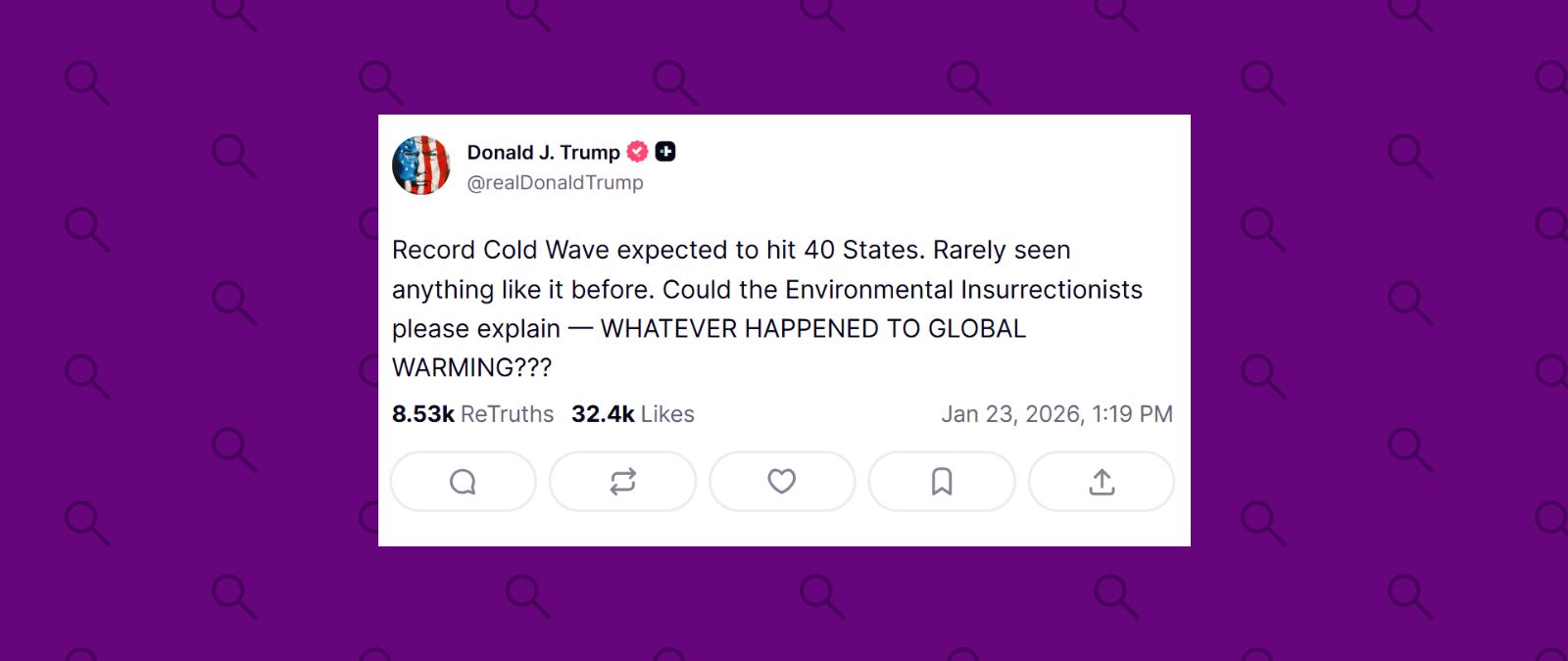 Por qué la ola de frío que azota Estados Unidos no contradice el calentamiento global