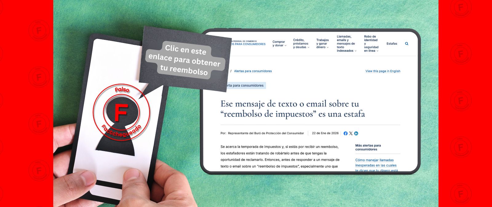 Cuidado con mensajes de texto o correos electrónicos sobre tu reembolso del IRS: es una estafa