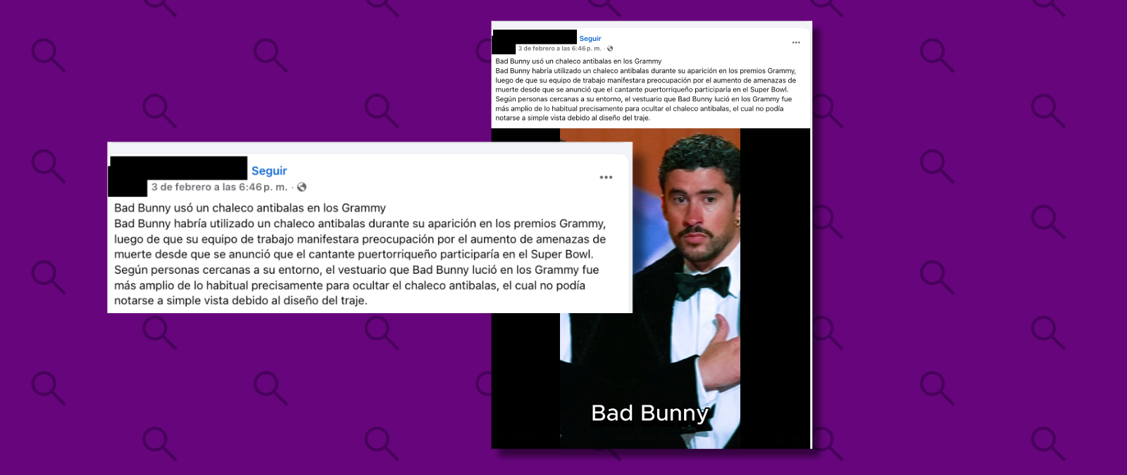 Por qué dicen que Bad Bunny usó un chaleco antibalas durante los Grammy