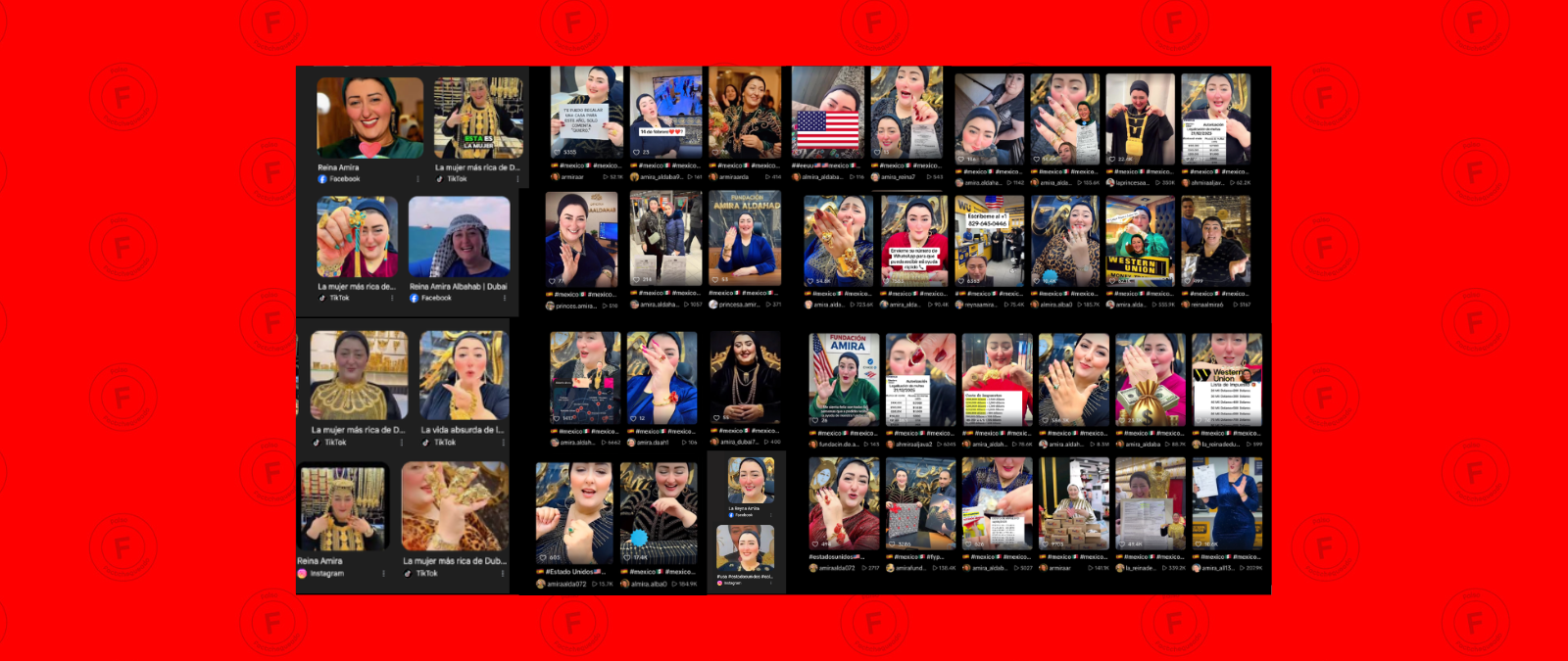 Cuidado con estas cuentas en las que una mujer portando joyas promete dinero o regalos: pueden ser una estafa