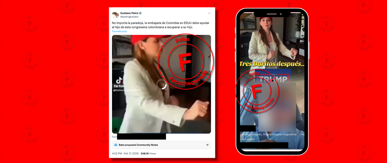 No, la mujer de un video viral apoyando a Trump no es la congresista colombiana Ángela Vergara; es una política chilena