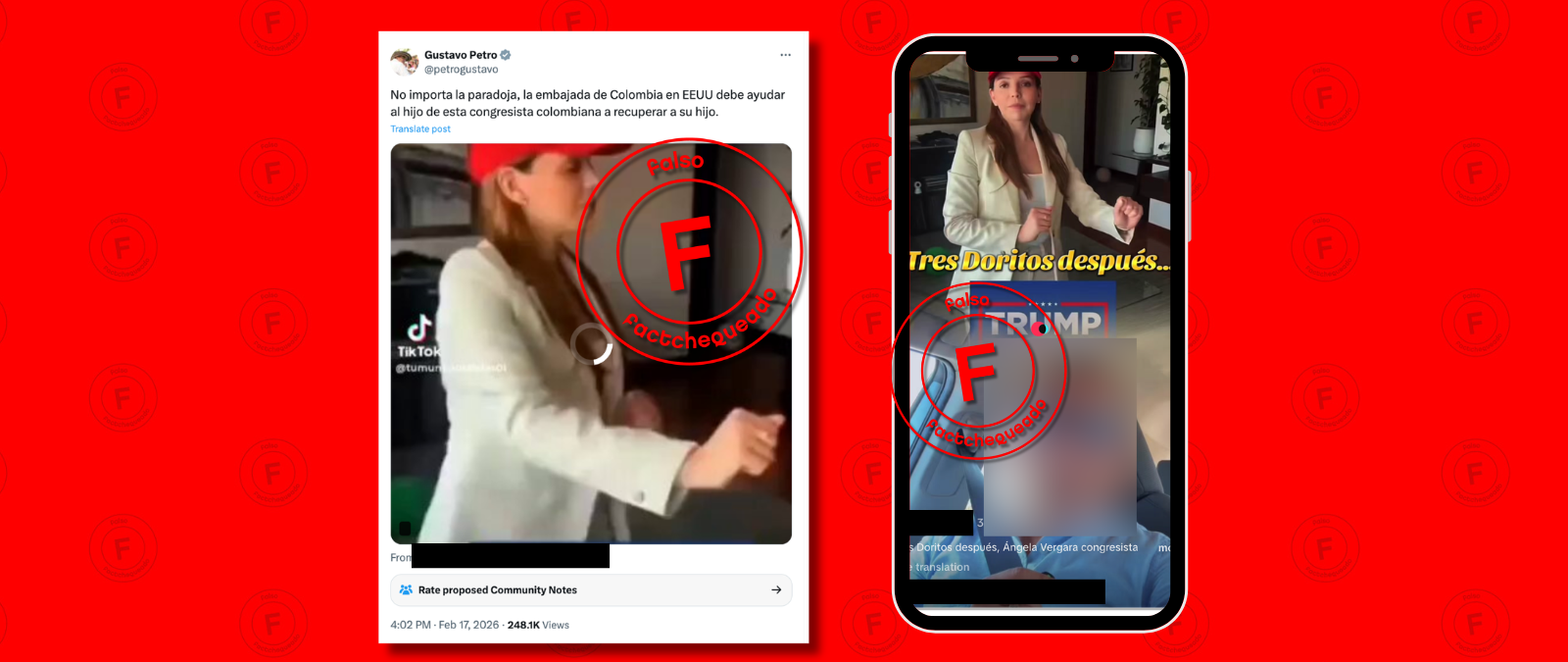 No, la mujer de un video viral apoyando a Trump no es la congresista colombiana Ángela Vergara; es una política chilena