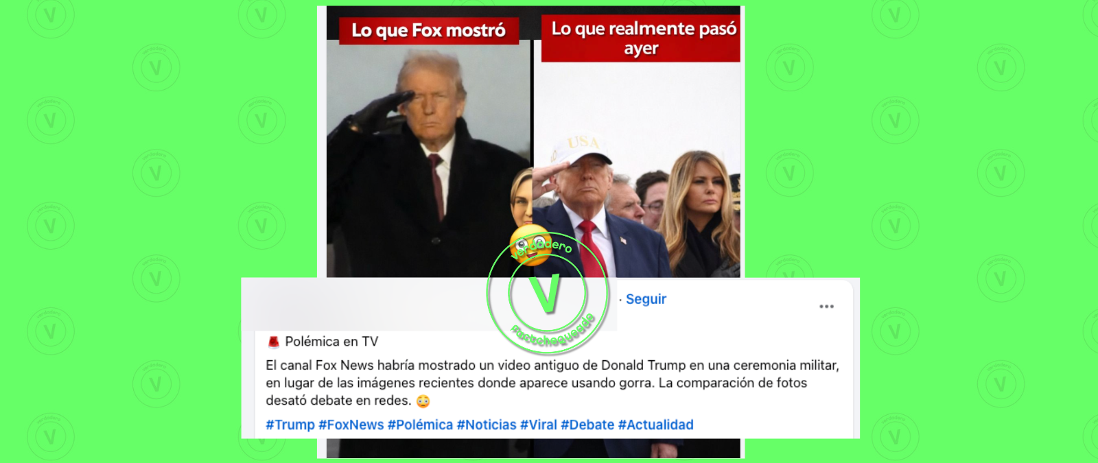Sí, Fox News utilizó imágenes viejas de Trump en la cobertura del recibimiento de los soldados estadounidenses fallecidos tras ataque a Irán