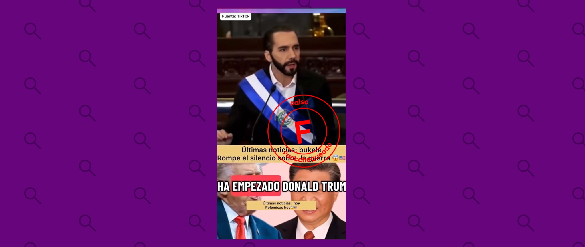 No, Nayib Bukele no pidió que migrantes salgan de EEUU por ‘las guerras que ha empezado Donald Trump’