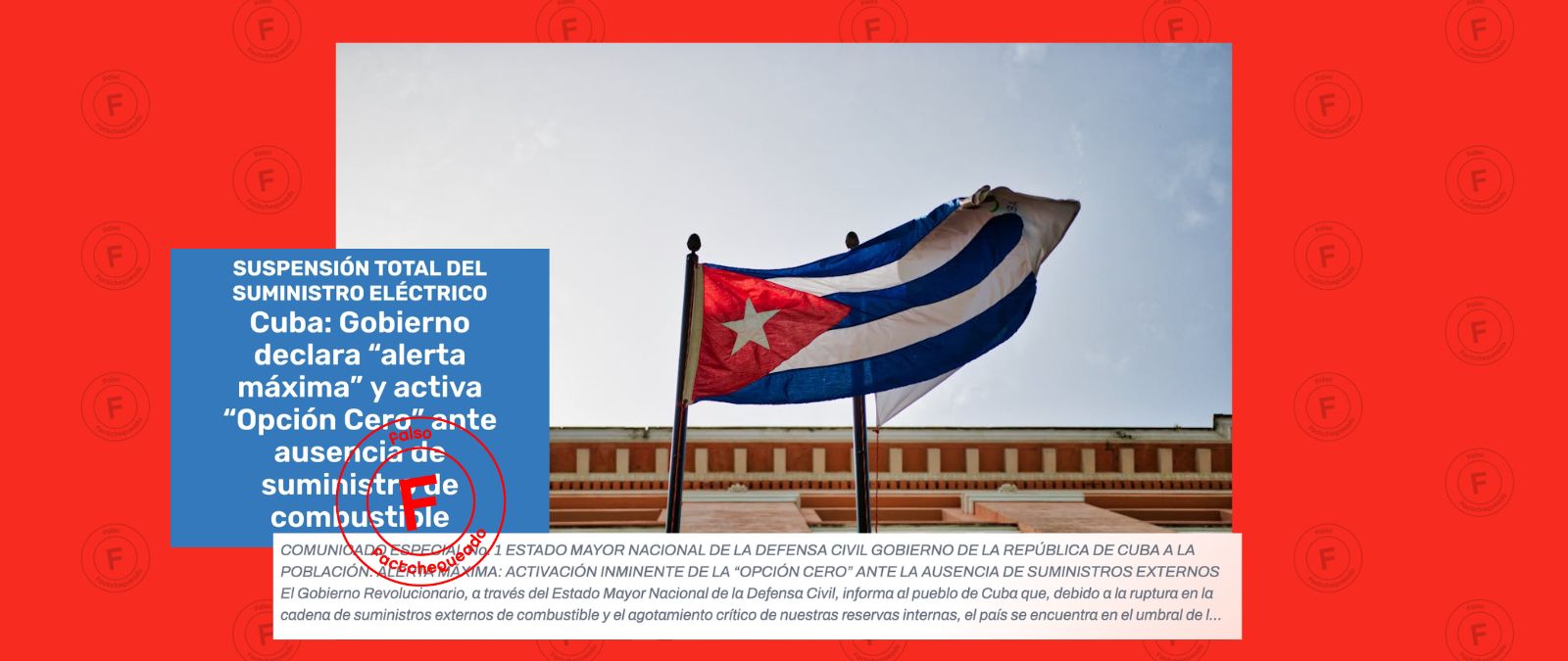 No, Cuba no ha emitido un "comunicado especial" para anunciar la activación de la "opción cero", que paraliza servicios básicos ante la ausencia de suministros externos