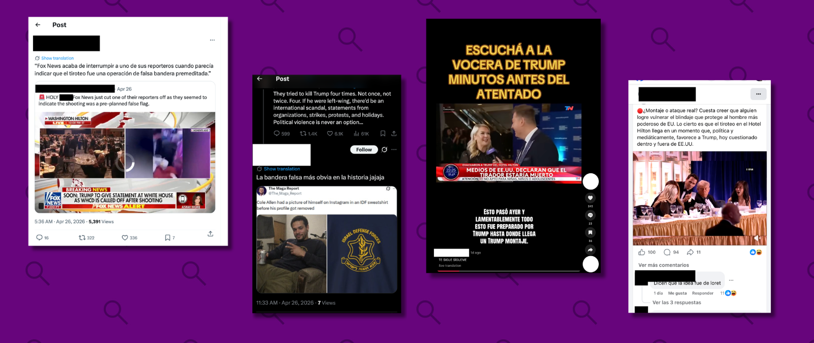 Teorías de conspiración y desinformaciones sobre el tiroteo en la cena de corresponsales