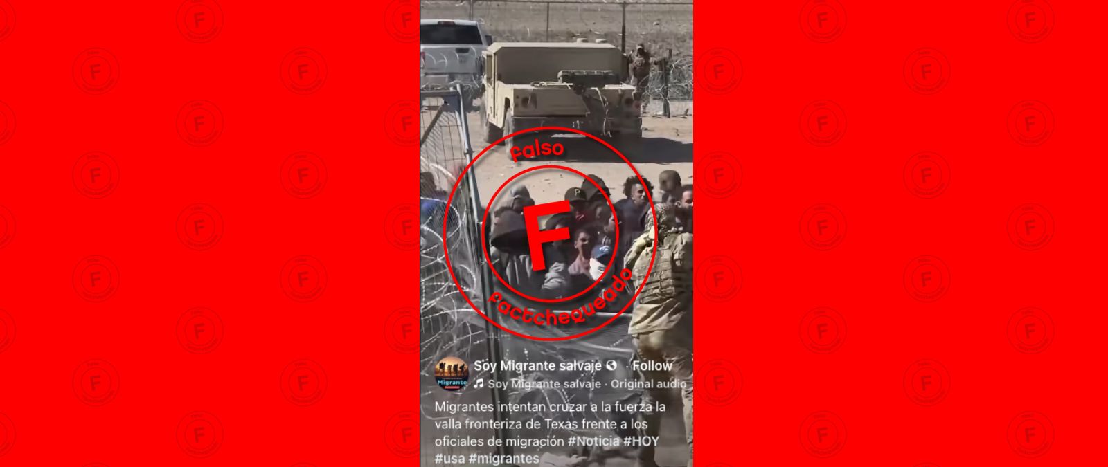 No, este video de personas sobrepasando un punto de control fronterizo no reciente: fue grabado en 2024