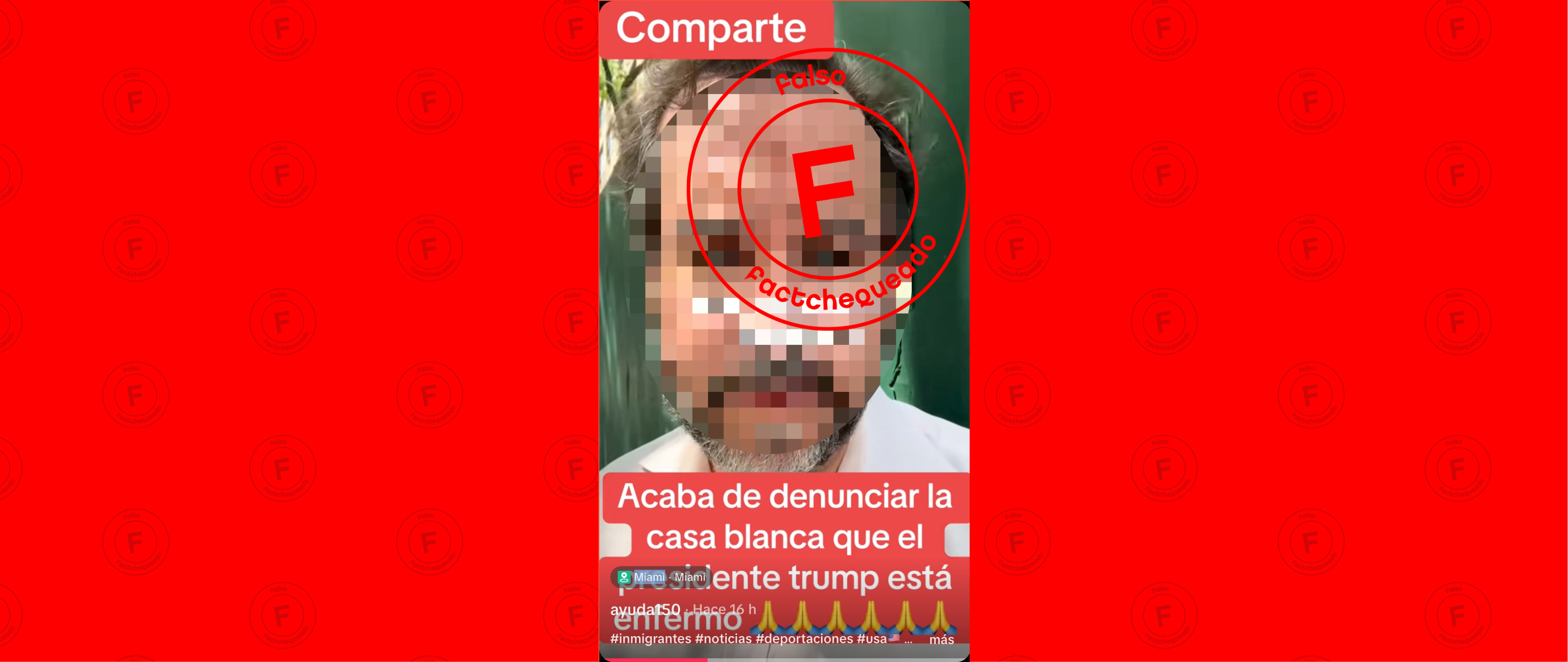 No, la Casa Blanca no anunció que el presidente Trump “está enfermo”