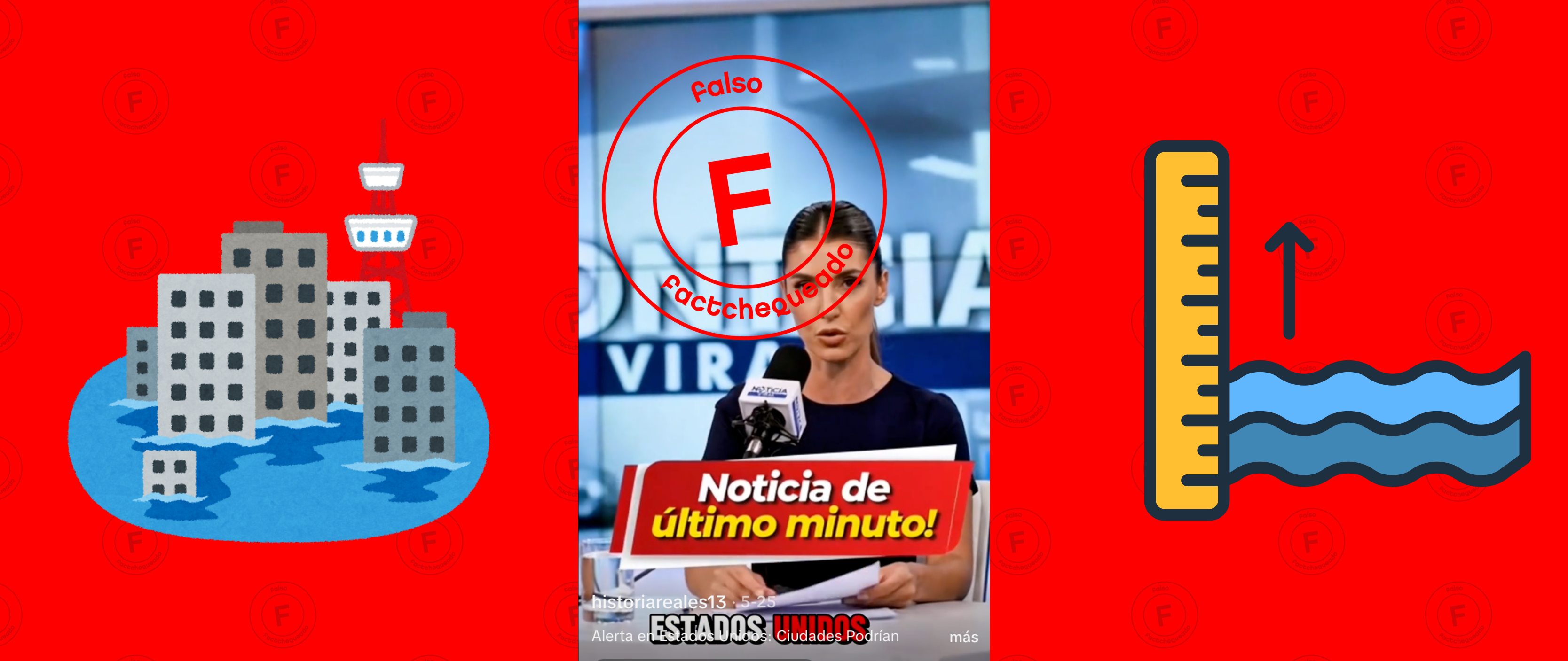 No, no es noticia de “último minuto” el aumento del nivel del mar y sus efectos en Florida, California, Nueva York y Texas, como dice un video desinformante