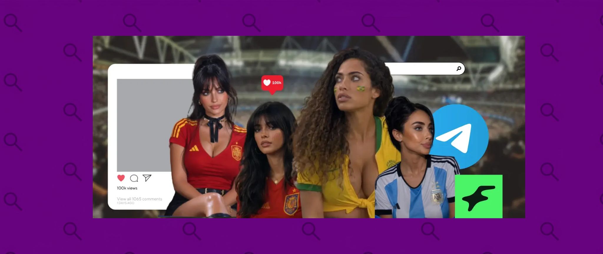 Videos generados con IA de mujeres viendo el Mundial para vender pornografía en OnlyFans o Fanvue