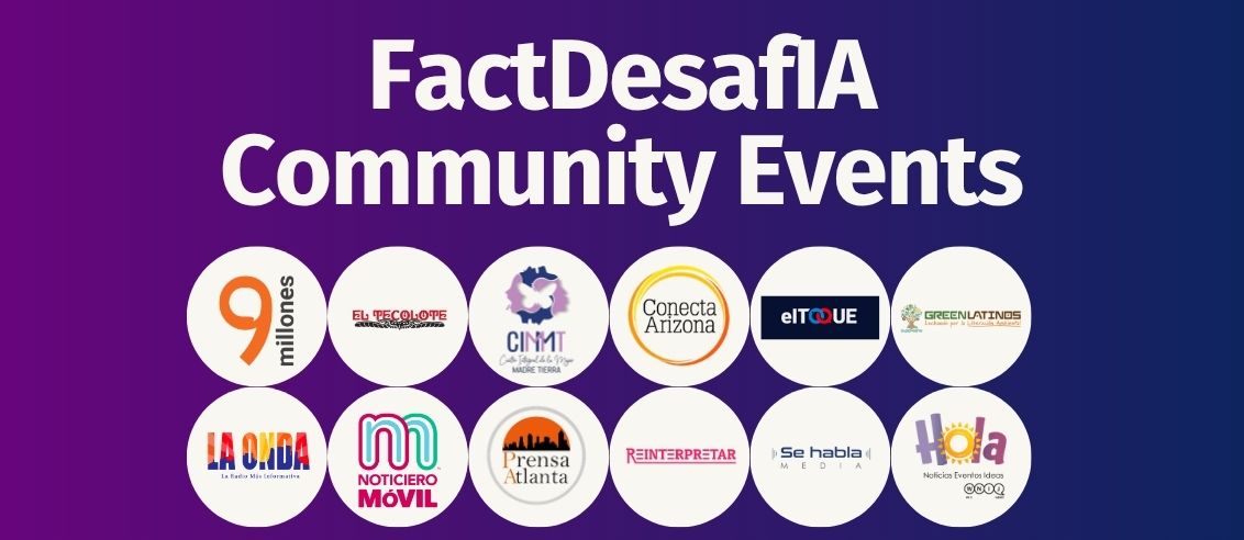 Factchequeado selects 12 organizations to bring in-person conversations about AI to Latino communities in the United States