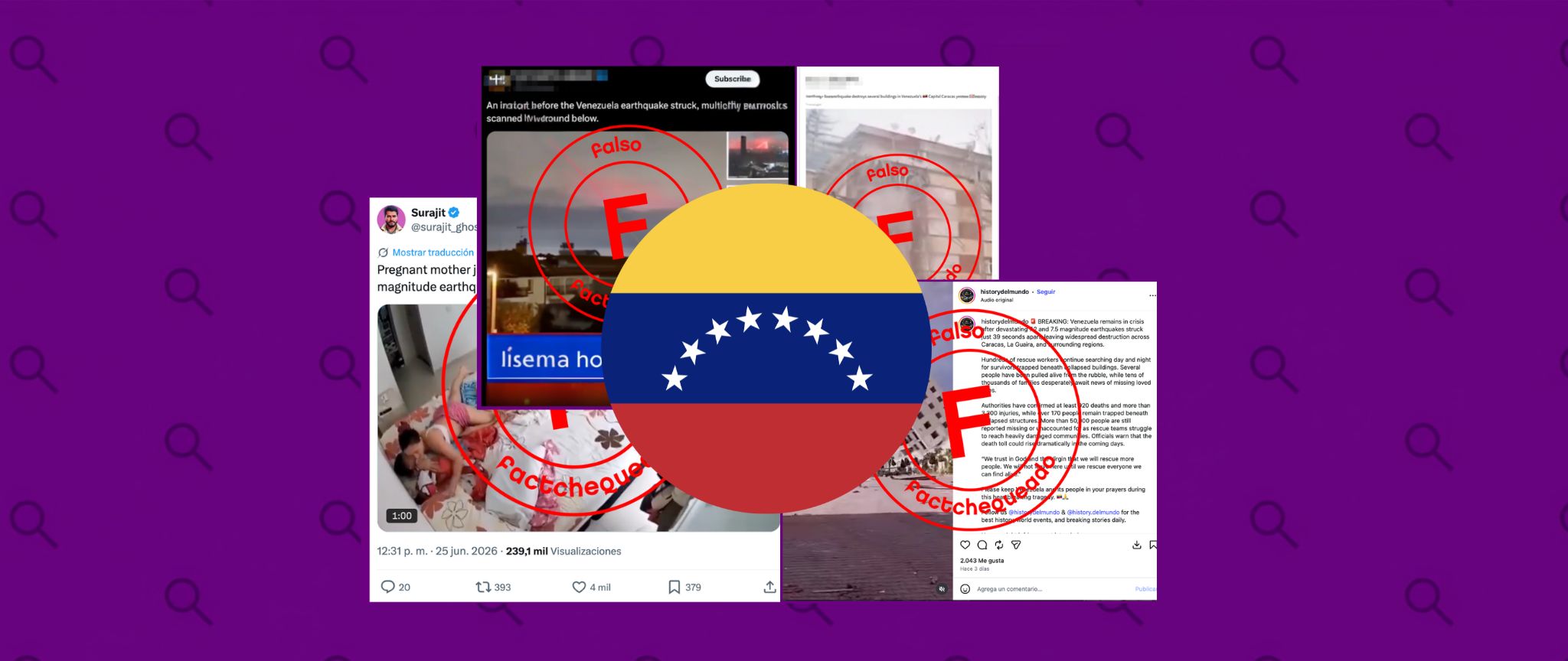 Verificación: 5 videos que muestran falsas escenas de los terremotos de Venezuela