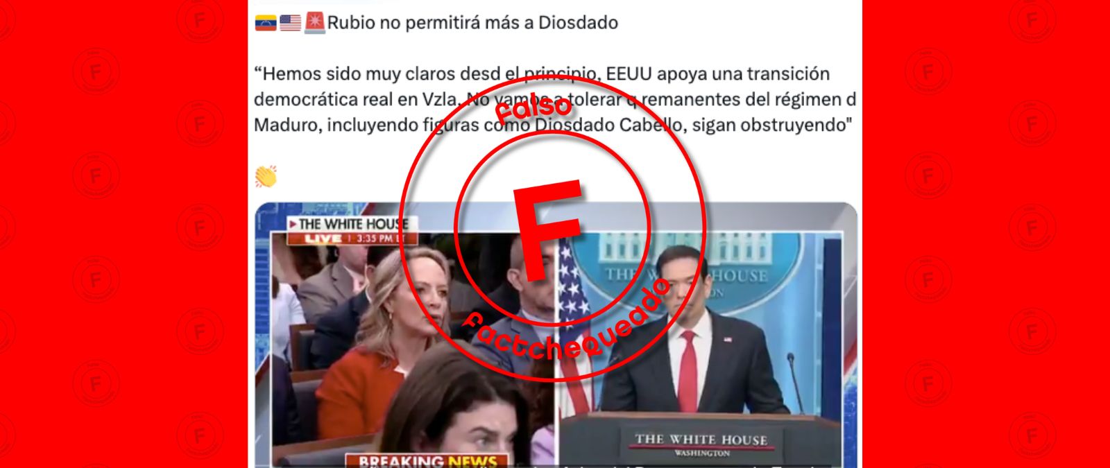 No, Marco Rubio no dijo en este video que no tolerará que Diosdado Cabello y otros “remanentes del régimen de Maduro” obstruyan la transición en Venezuela