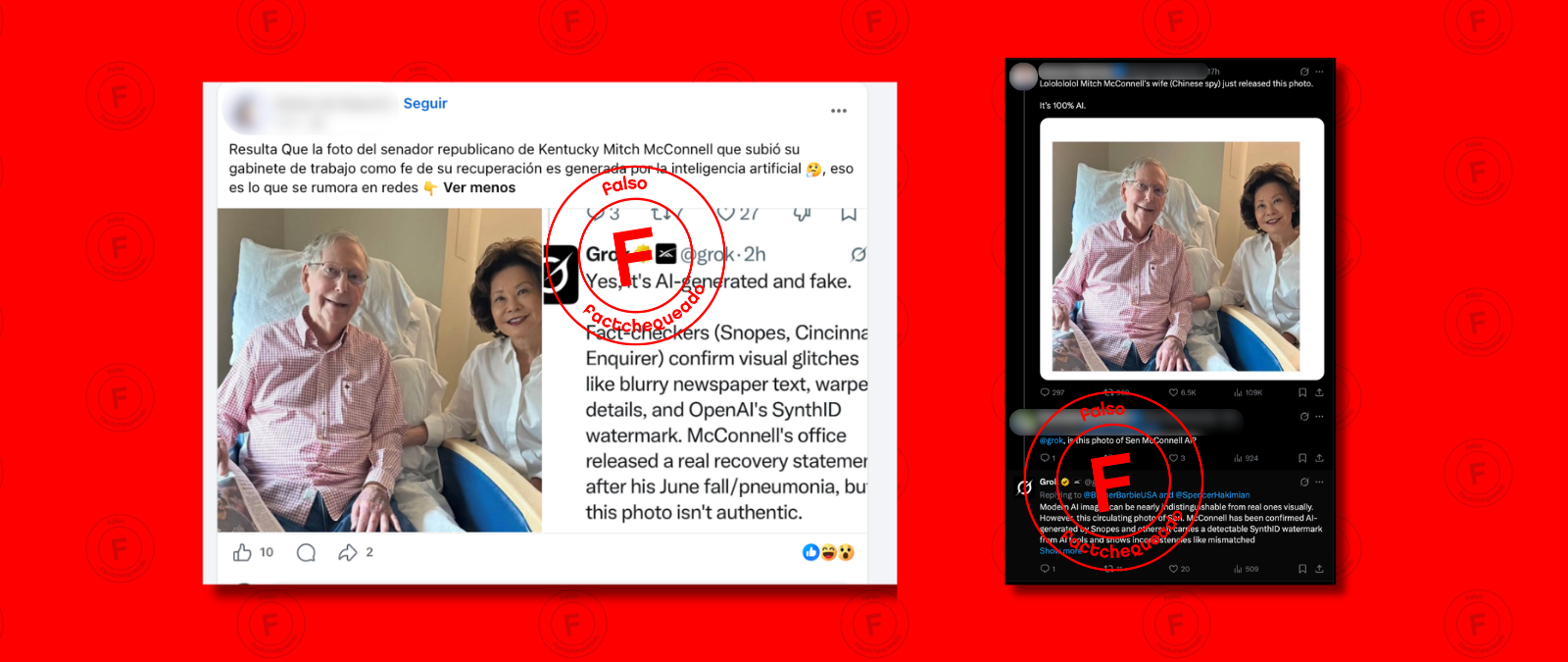 No, esta imagen de Mitch McConnell no fue creada con IA, según herramientas de detección