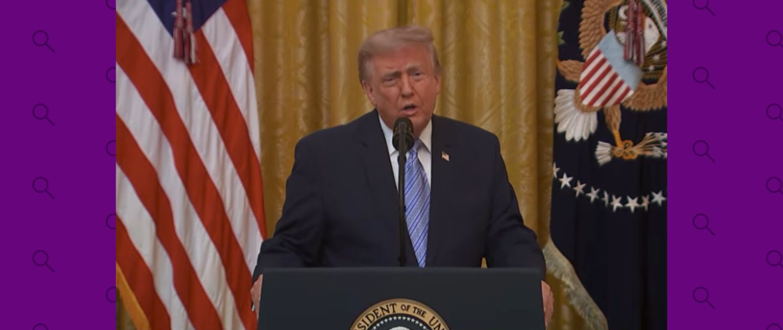 Trump retoma falsas acusaciones de fraude electoral y señala a China en su discurso del 16 de julio de 2026