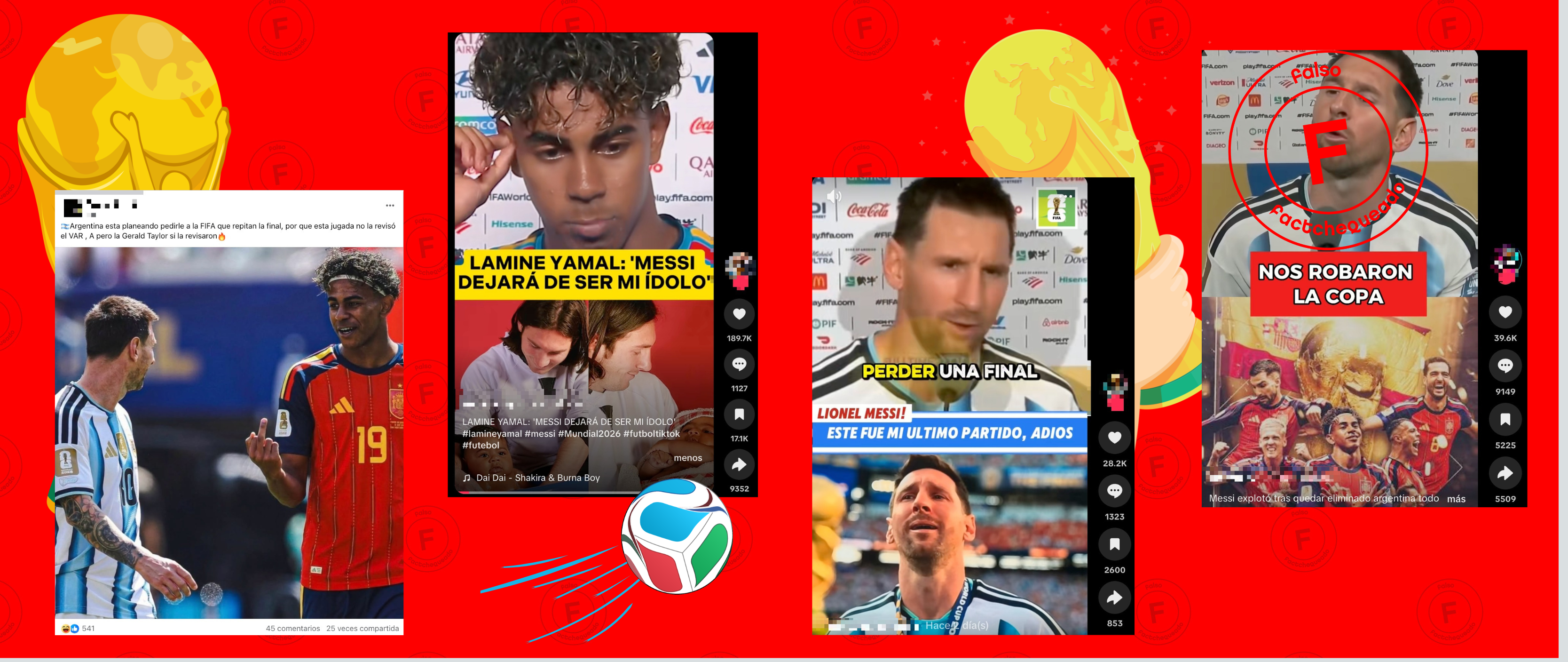 Messi, Lamine y cómo se utilizó la final del Mundial 2026 para generar desinformación con IA