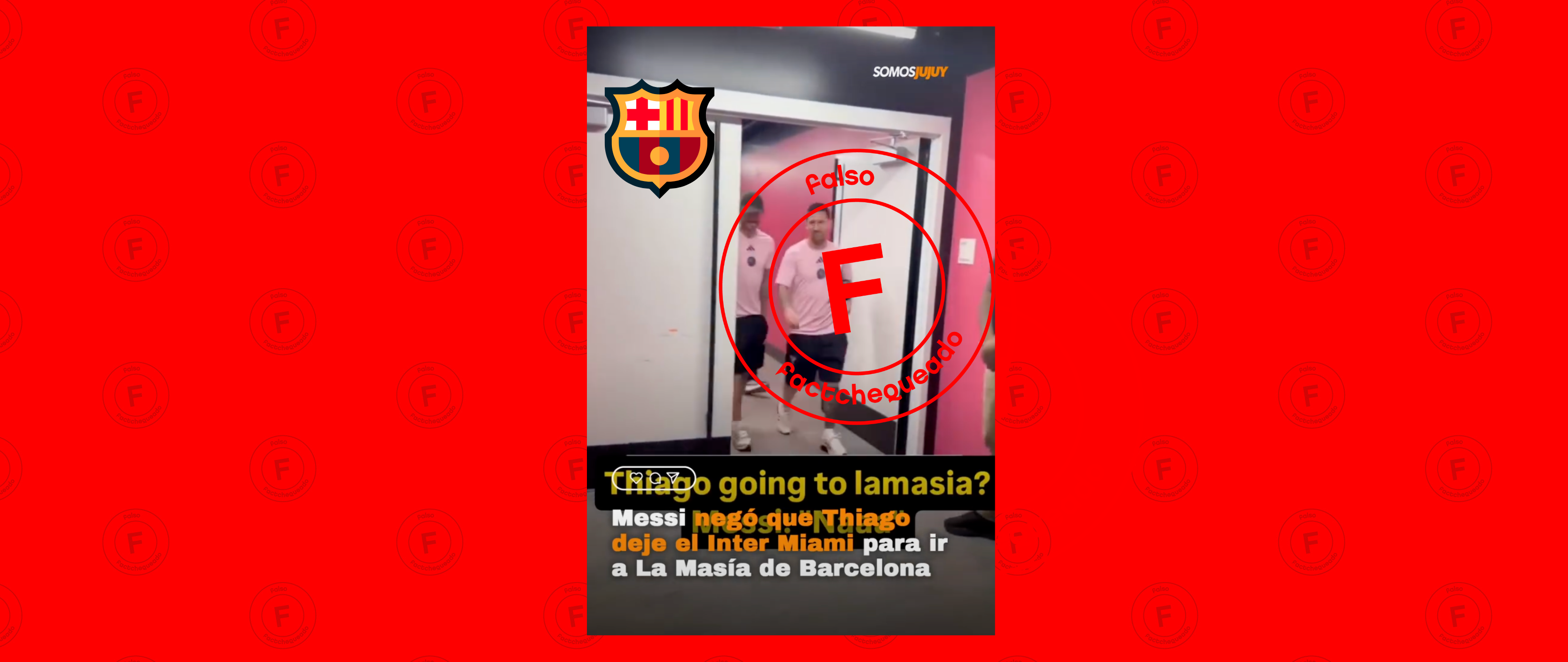 Es falso que Thiago Messi, hijo de Lionel, se muda a España para jugar en el Barcelona