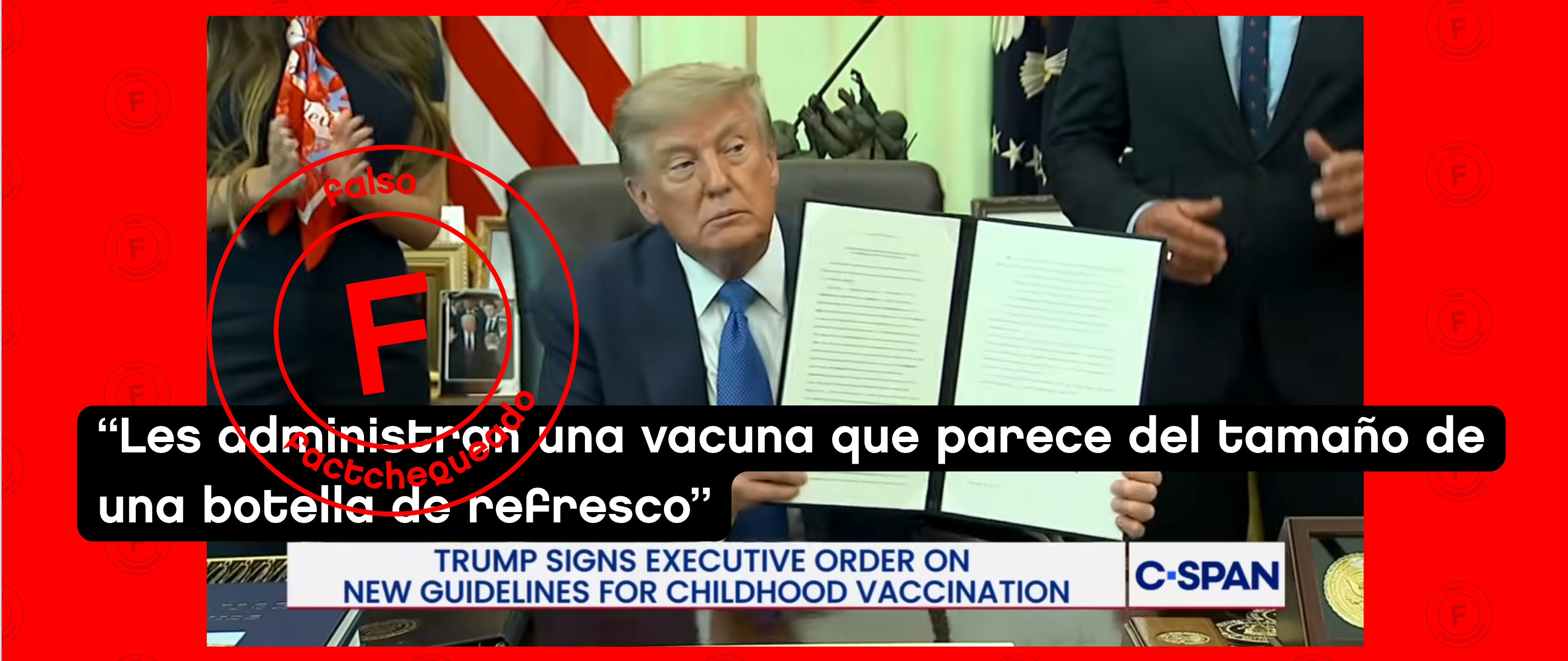 Trump aprueba reducir el número de vacunas recomendadas en menores: afirmaciones falsas y engañosas durante el anuncio