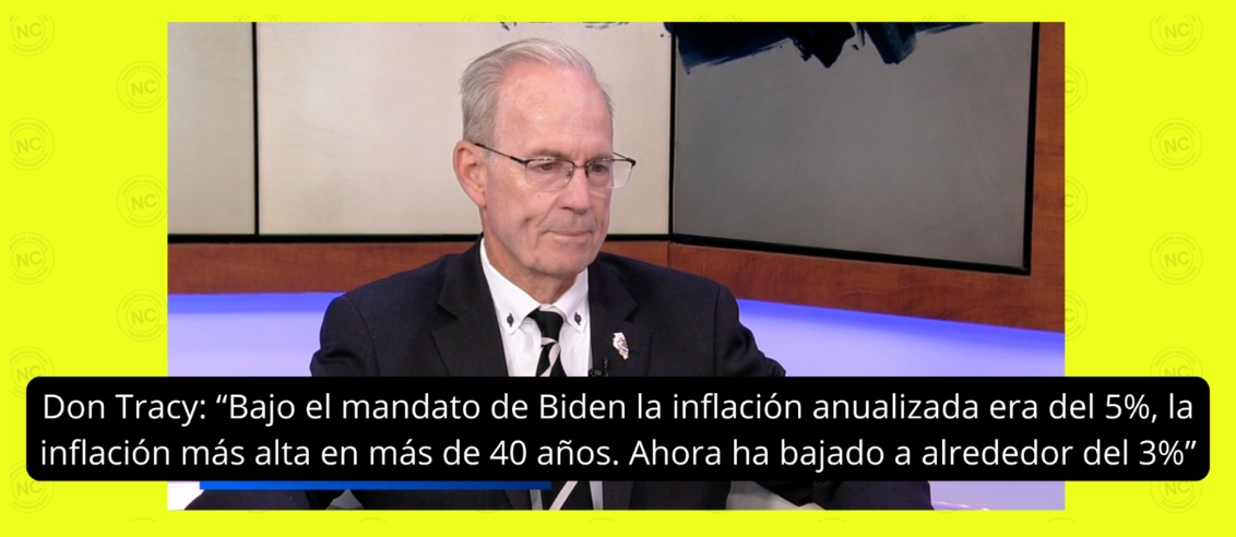 Necesita contexto la comparación del republicano Don Tracy sobre la inflación entre los gobiernos de Biden y Trump