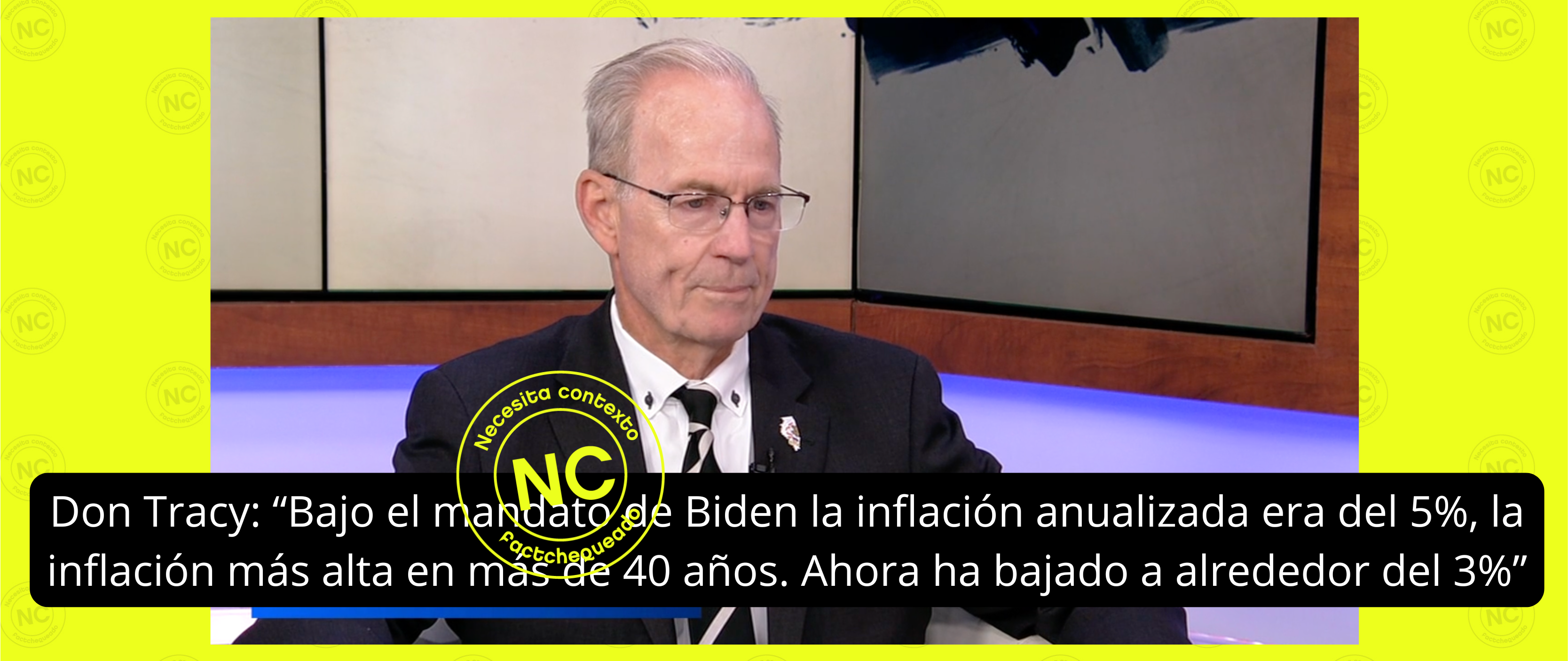 Necesita contexto la comparación del republicano Don Tracy sobre la inflación entre los gobiernos de Biden y Trump