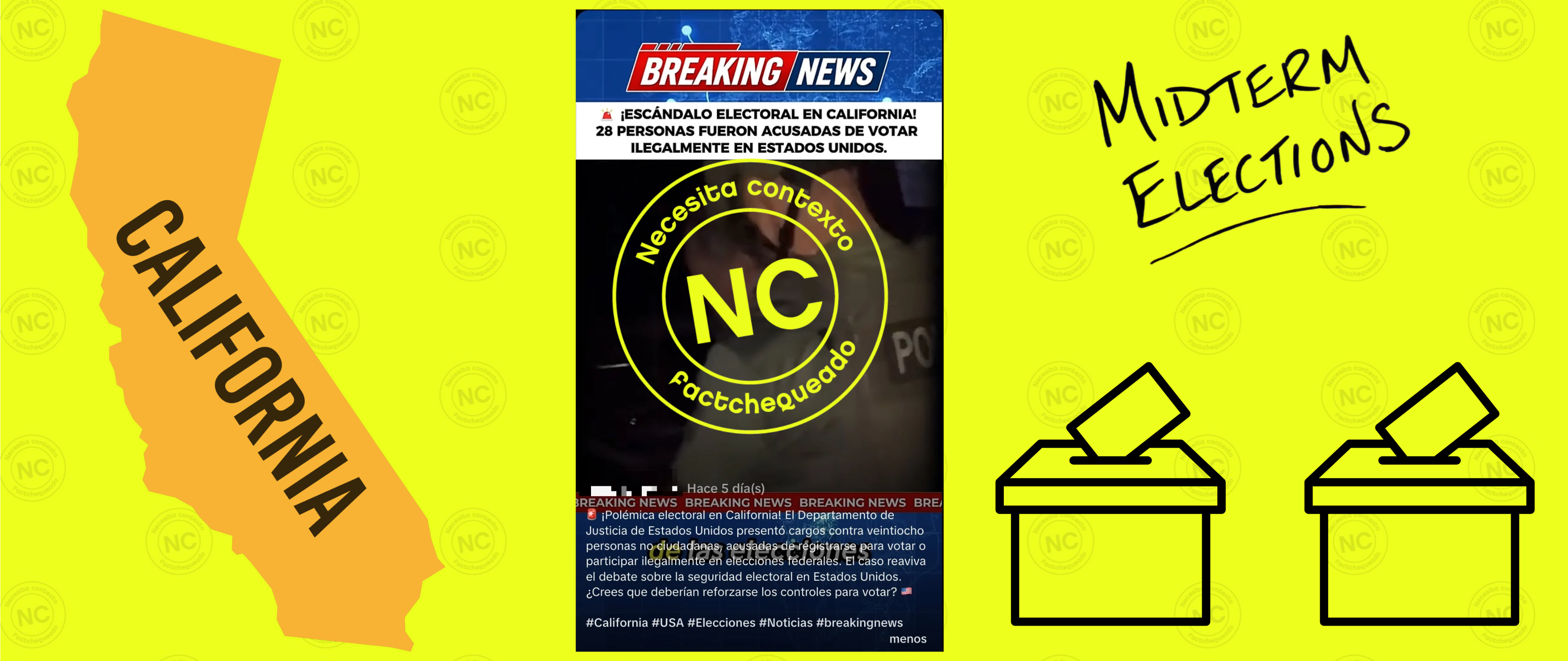 Necesita contexto la afirmación de que 28 personas en California fueron acusadas por “votar ilegalmente” en elecciones federales en ese estado