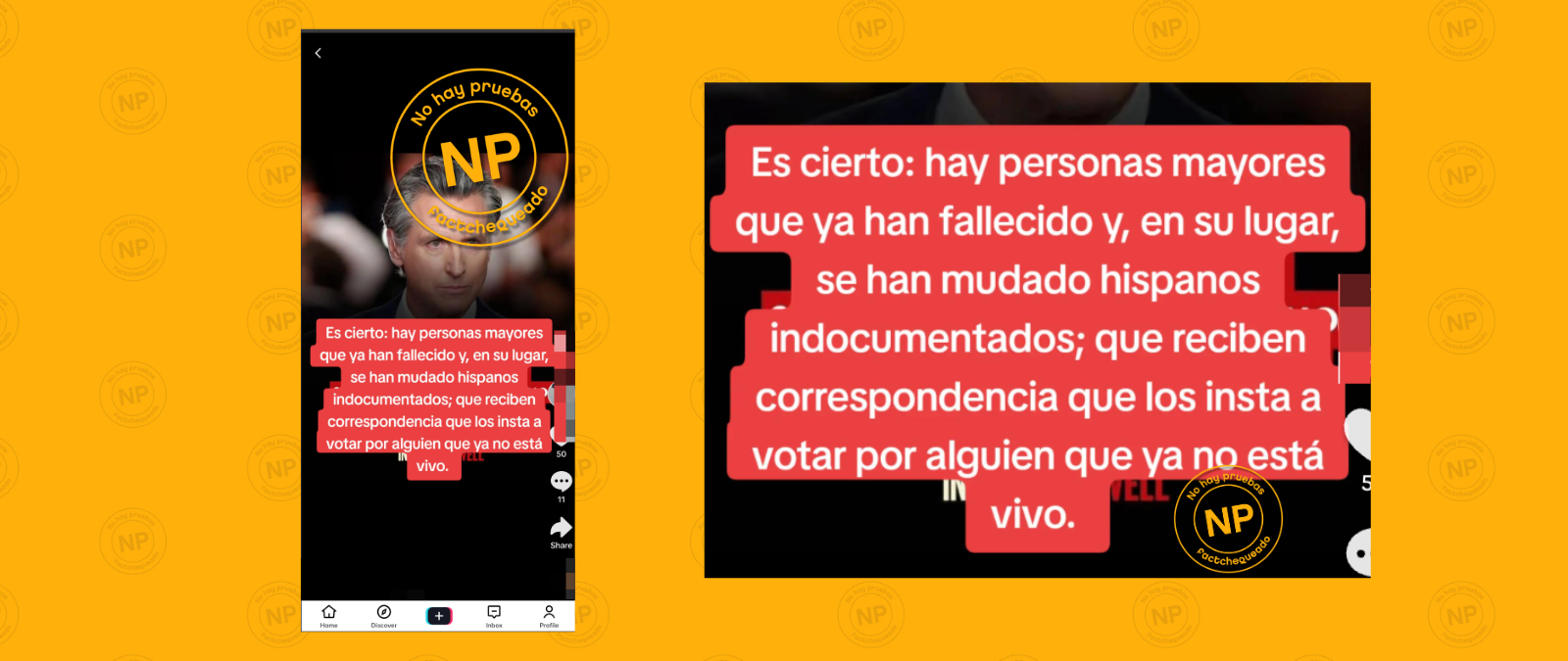 No hay pruebas de que “hispanos indocumentados” que recibieron correspondencia de personas mayores fallecidas figuren entre los supuestos 20,000 no ciudadanos registrados para votar en California