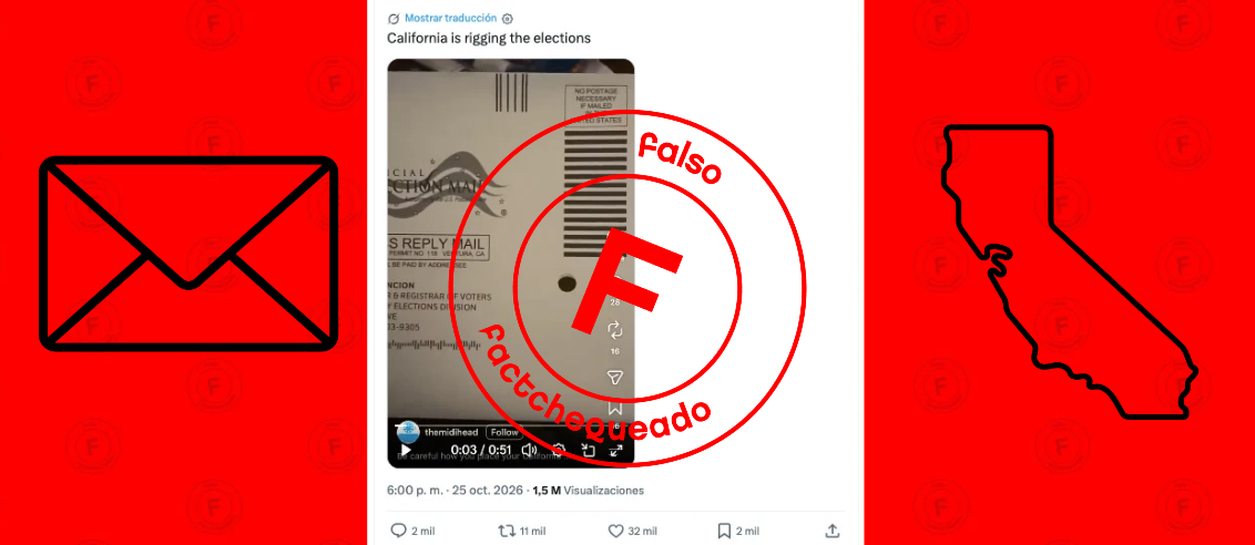 No, los agujeros que tienen algunos sobres de voto por correo no son evidencia de que “California está amañando las elecciones”